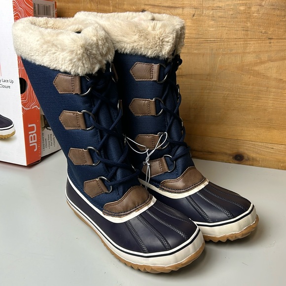 NIB Women’s Tall JBU Winter Boot Snowy Navy Cozy Insole - Picture 3 of 5